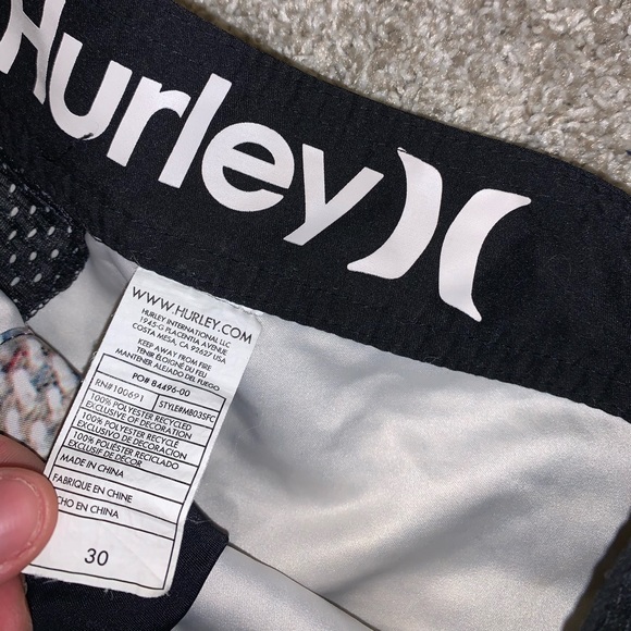 Hurley Cream / Brown Multicolor Swim Trunks size Waist 30 - Picture 5 of 7